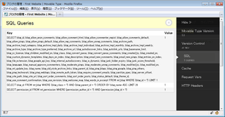 発行したSQLの一覧