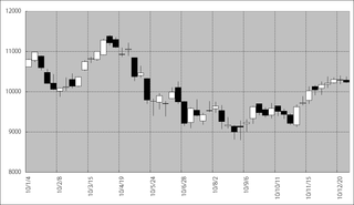 日経平均株価の2010年のチャート