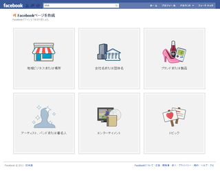 Facebookページの作成