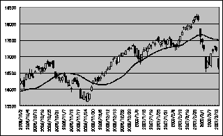2006年7月以降の日経平均株価の動き