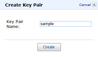 Key Pairの名前を入力する