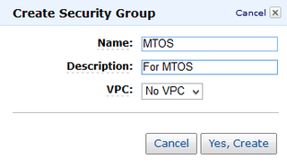 Security Groupの名前と説明を入力