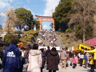 鳥居までは上り